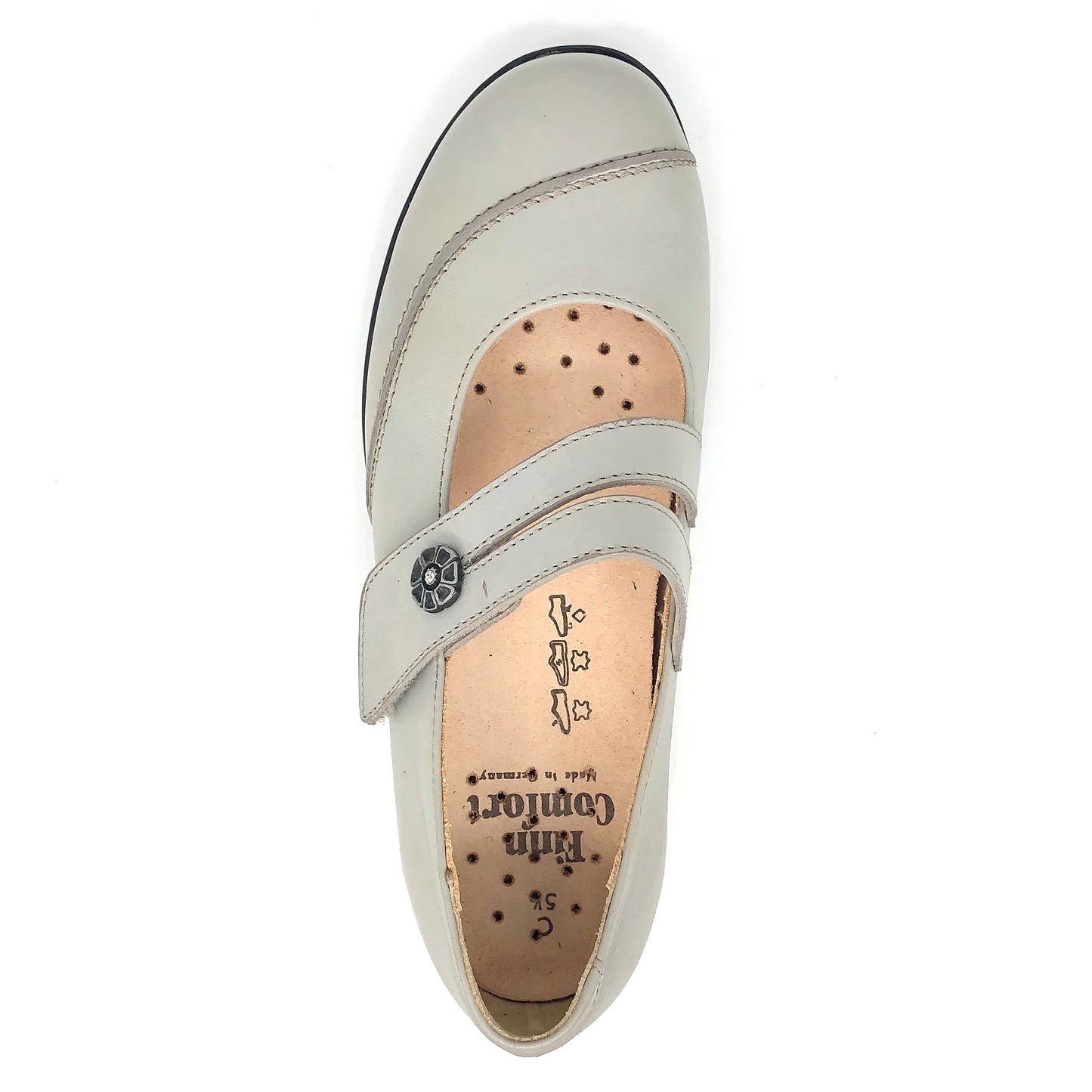 Damen Klettballerina Grau von Finn Comfort 16123