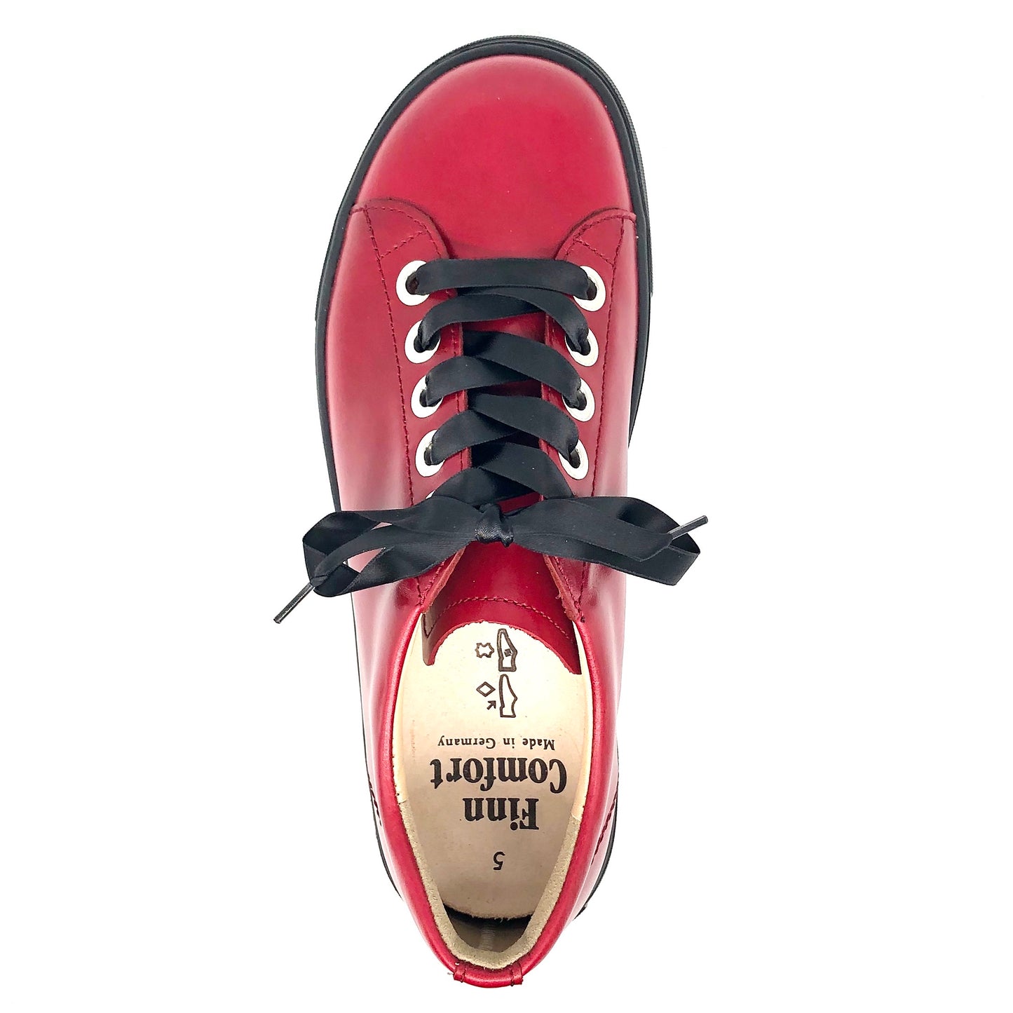 Damen Schnürer Halbschuh Rot Finn Comfort 17226