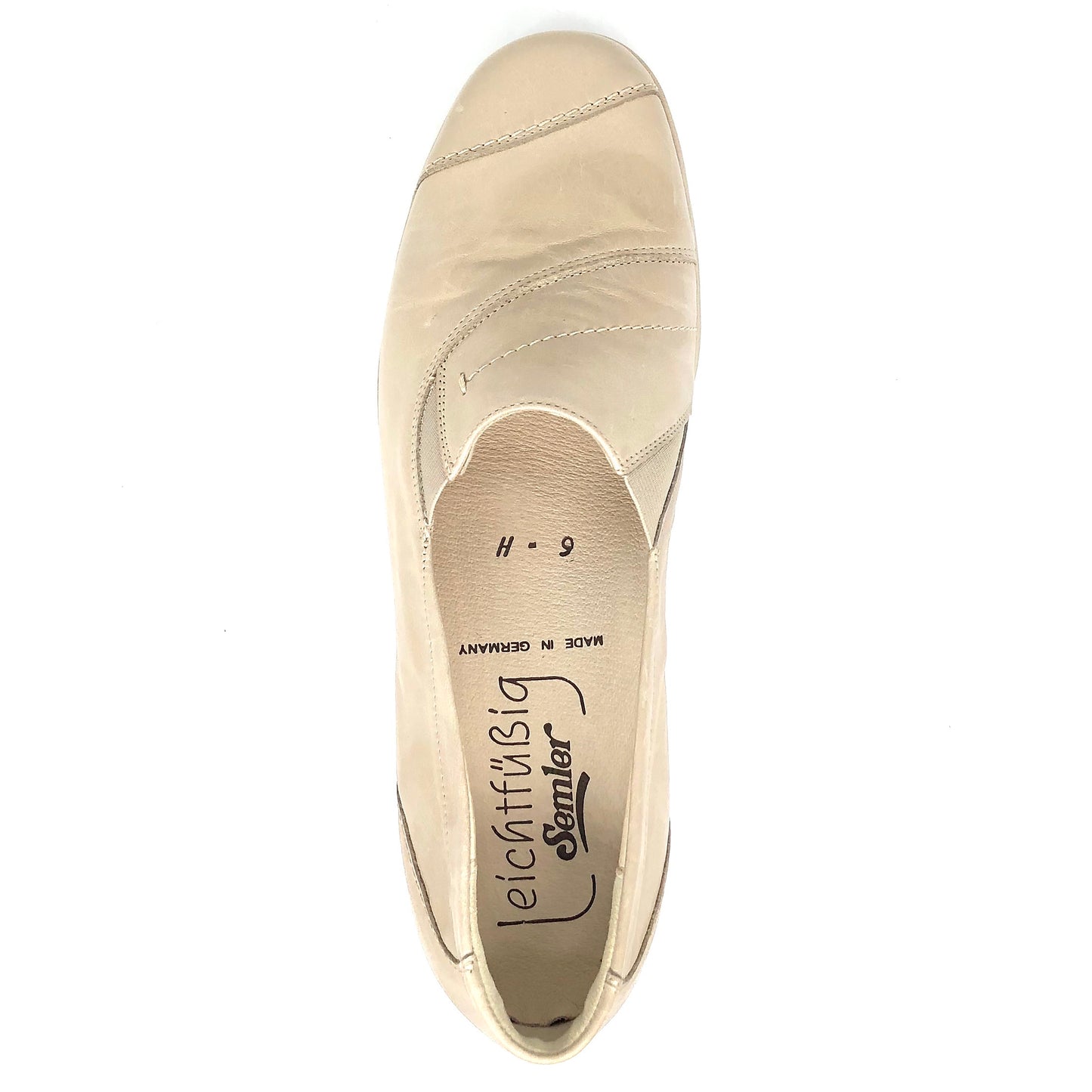 Damen Komfort Slipper Beige von Semler 11568