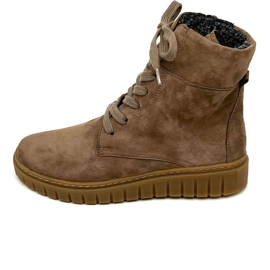 Damen Komfort Stiefel Schnürer Taupe von Semler 17608
