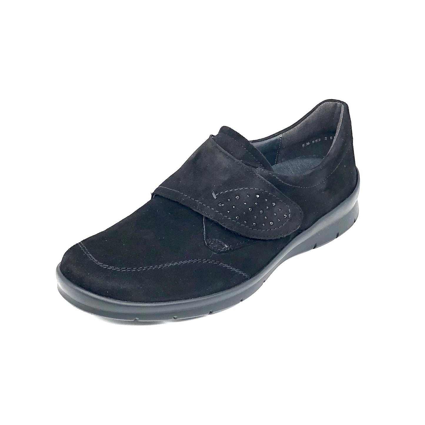 Damen Komfort Kletthalbschuh Schwarz Semler 17089