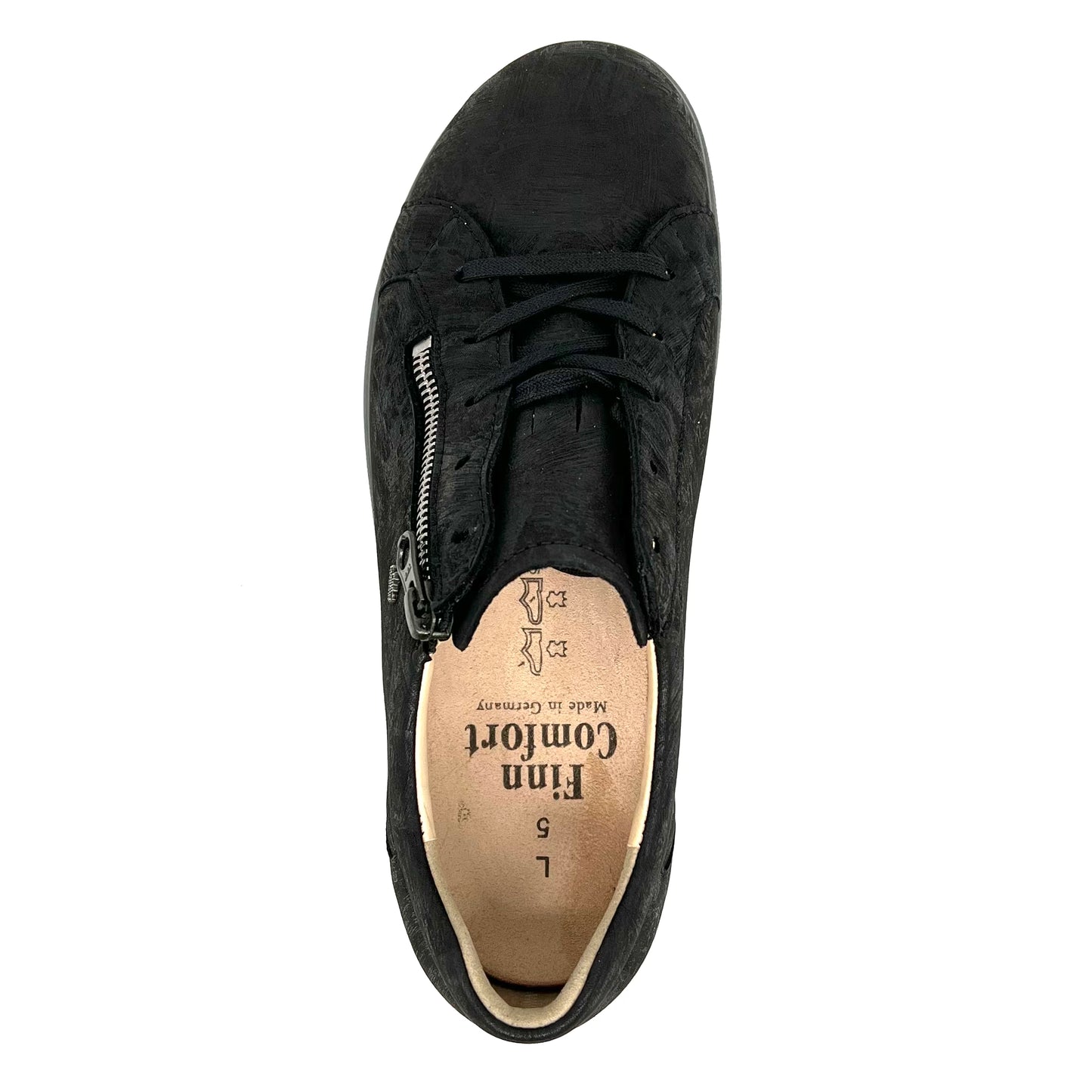 Damen Schnürer Halbschuh Sneakers Schwarz von Finn Comfort 17618