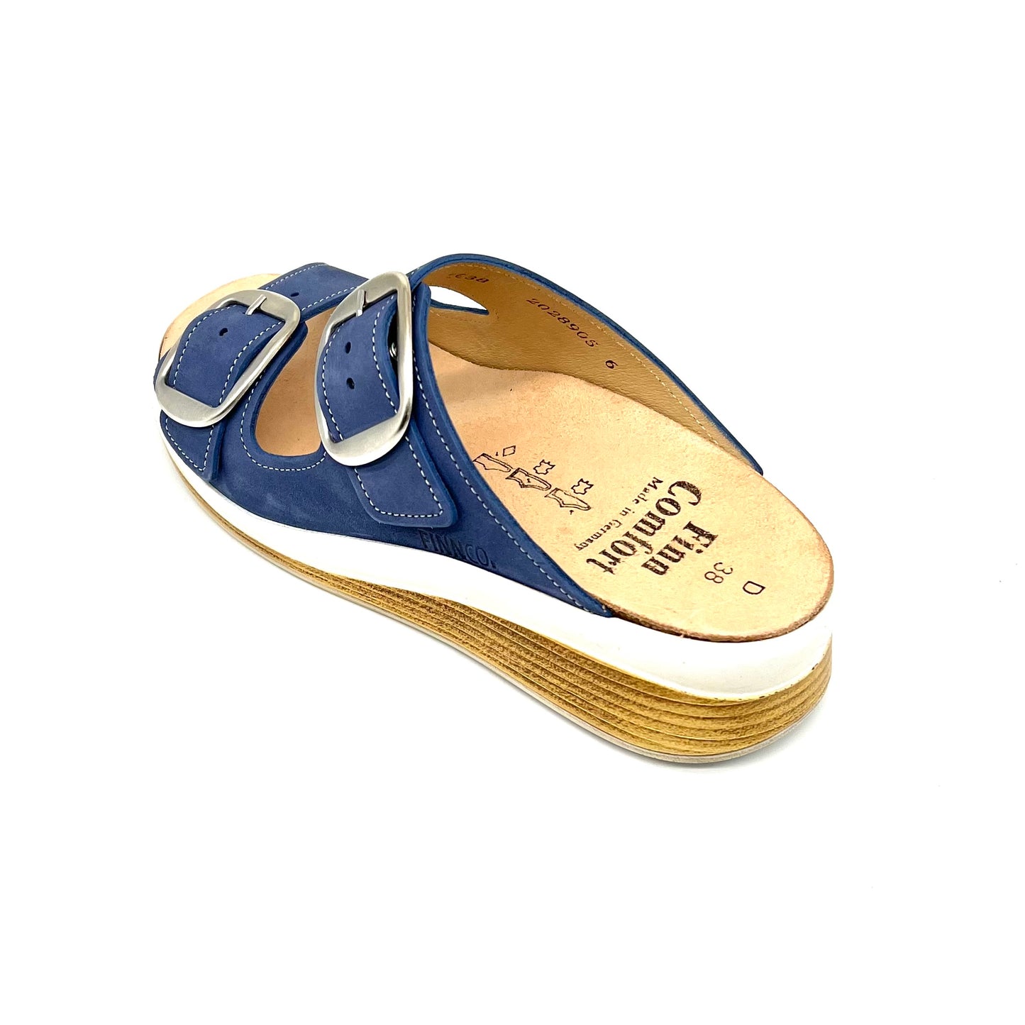 Damen Klett Pantolette Blau von Finn Comfort 17513
