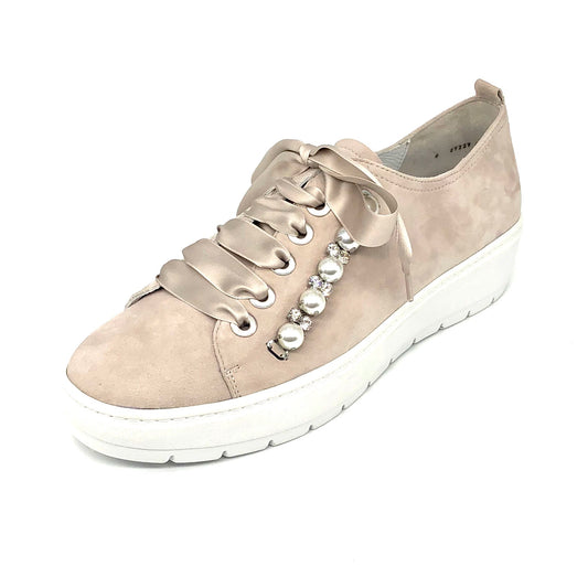 Damen Komfort Schnürer Beige Semler 16642