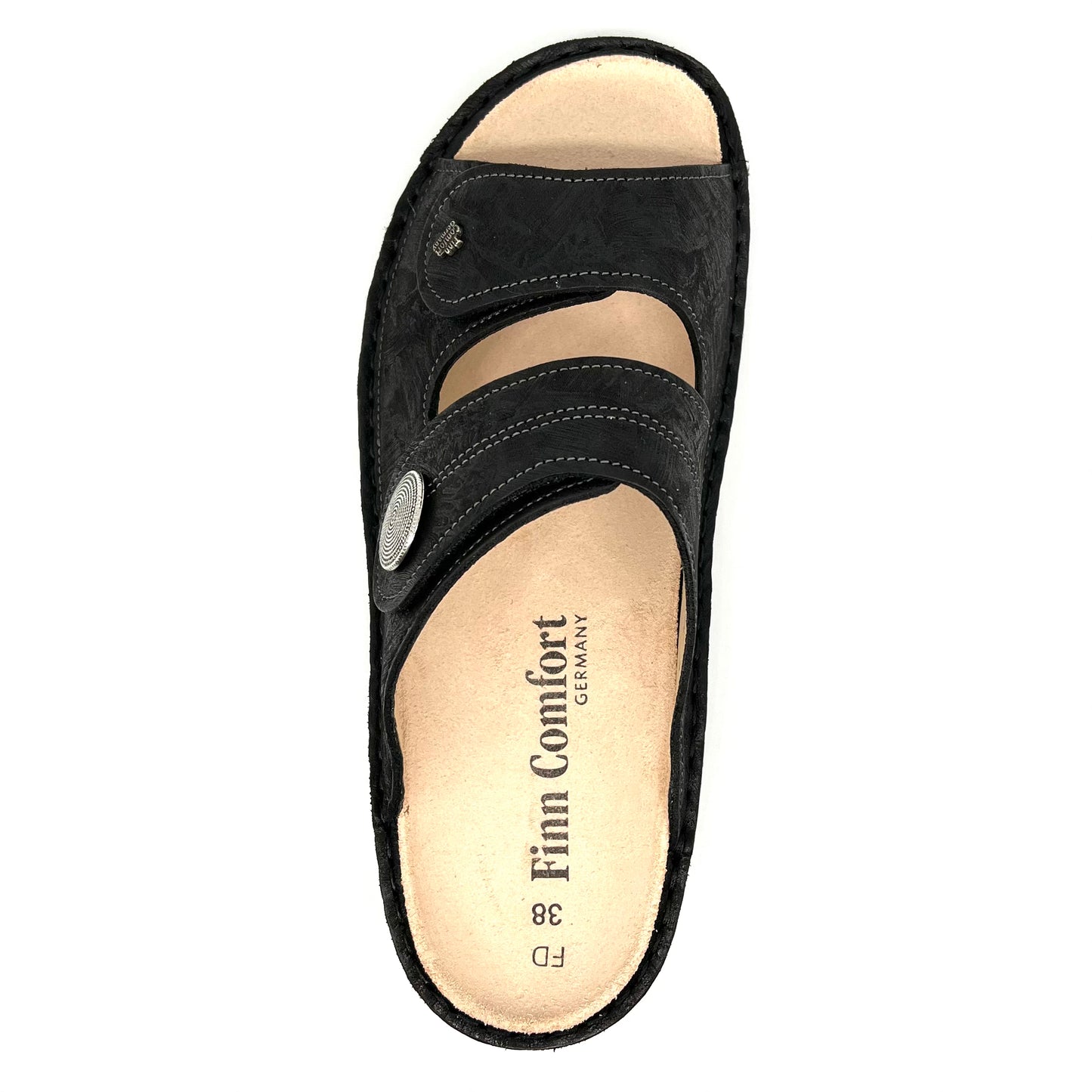 Damen Klett Pantolette Schwarz von Finn Comfort 17628