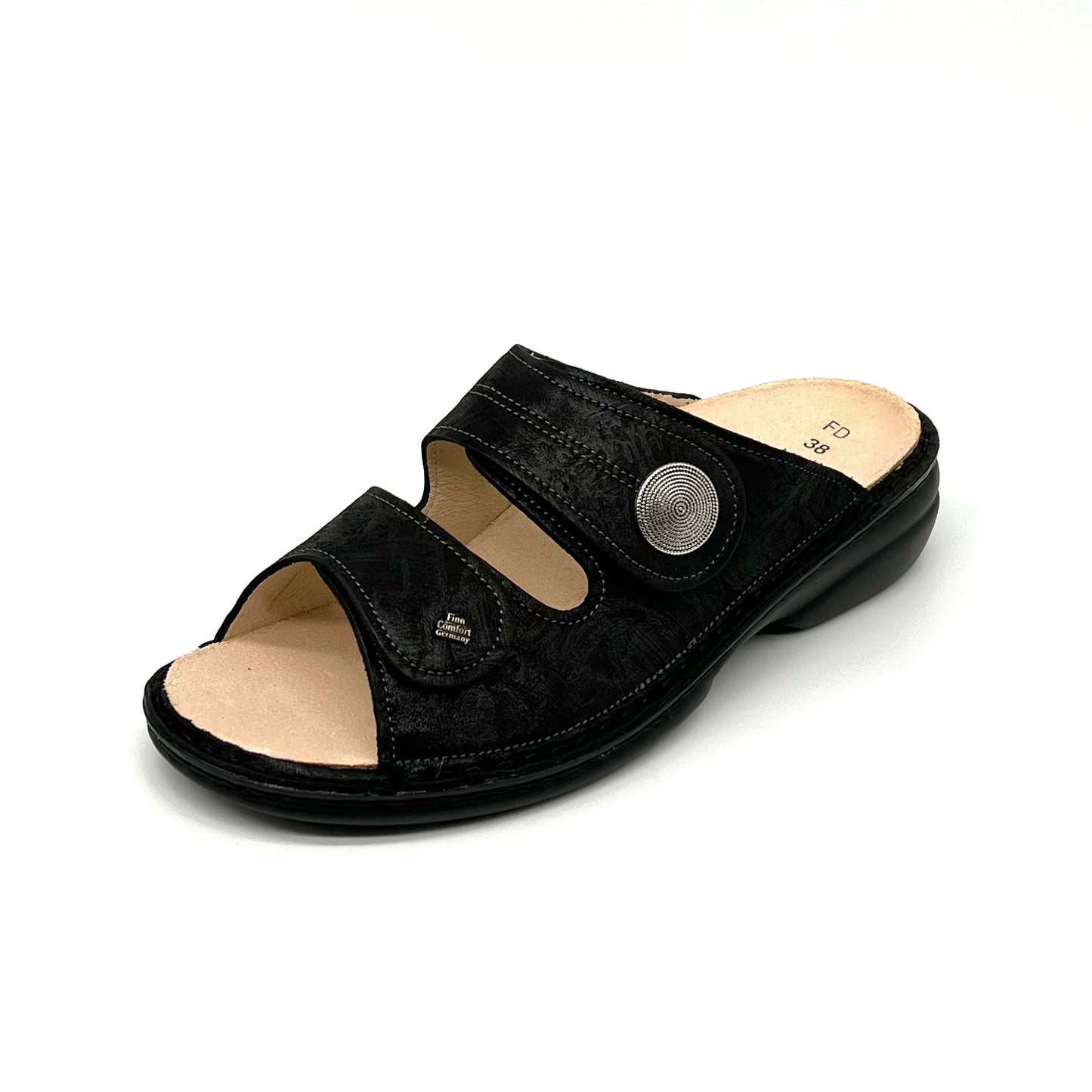 Damen Klett Pantolette Schwarz von Finn Comfort 17628
