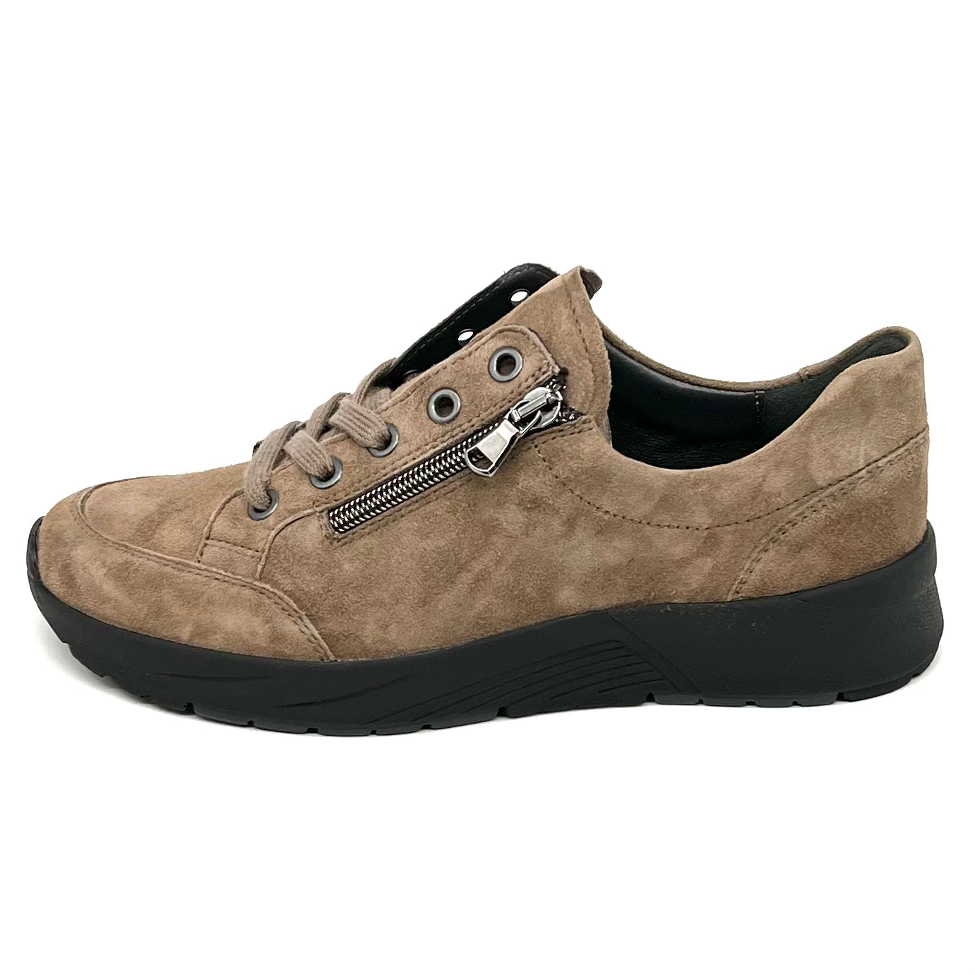 Damen Schnürer Halbschuh Sneakers Taupe von Semler 17609