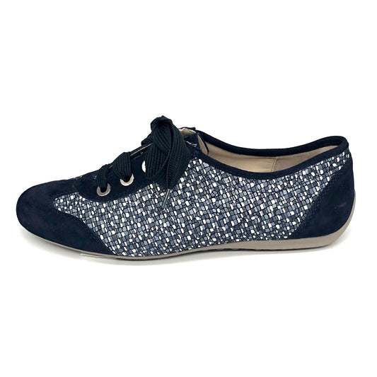 Damen Komfortschnürer Blau Kombi von Semler 16332