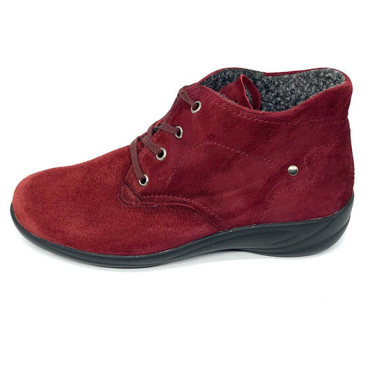 Damen Schnürer Stiefel Warmfutter Rot Semler 15972