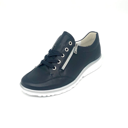 Damen Komfort Schnürer Blau Semler 17424