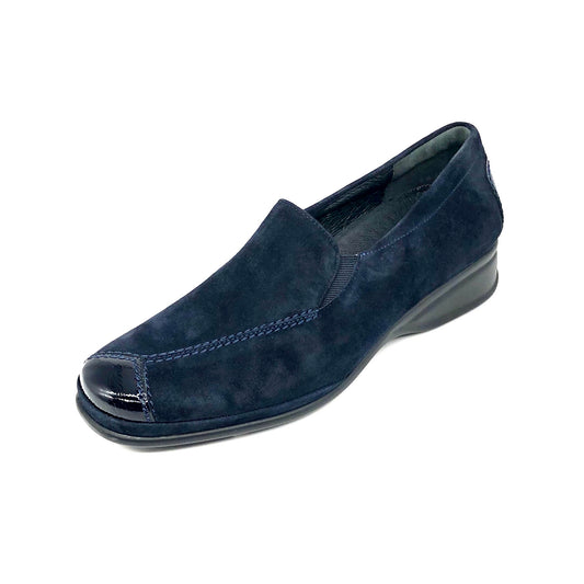 Damen Komfort Slipper Dunkelblau von Semler 16954