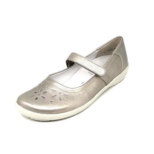 Damen Klettballerina Silber Semler 16632