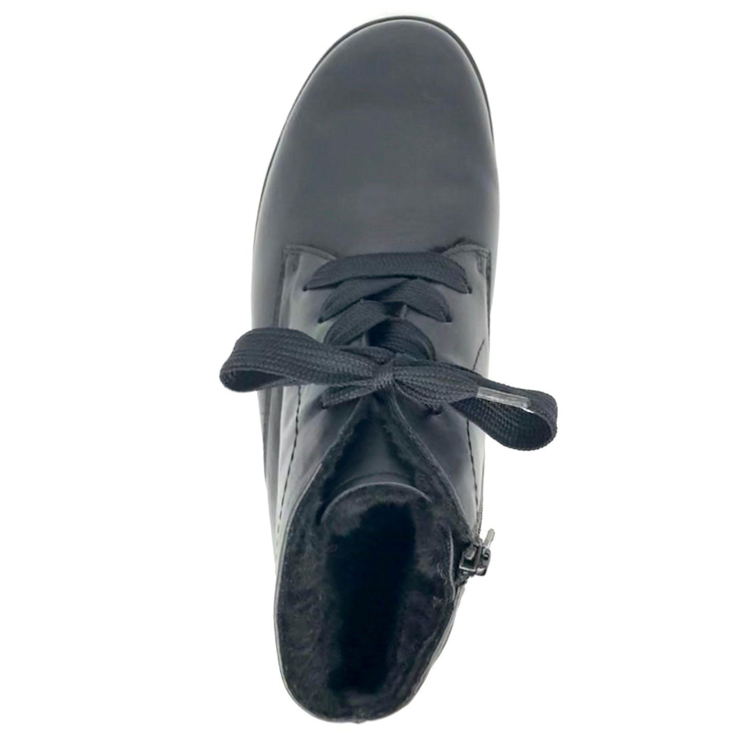 Damen Schnürer Stiefel Warmfutter Schwarz Semler 16800