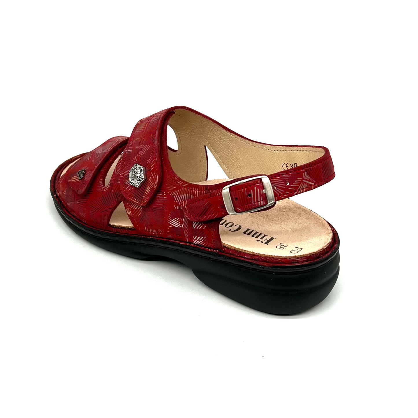Damen Klett Sandalette Rot von Finn Comfort 17502