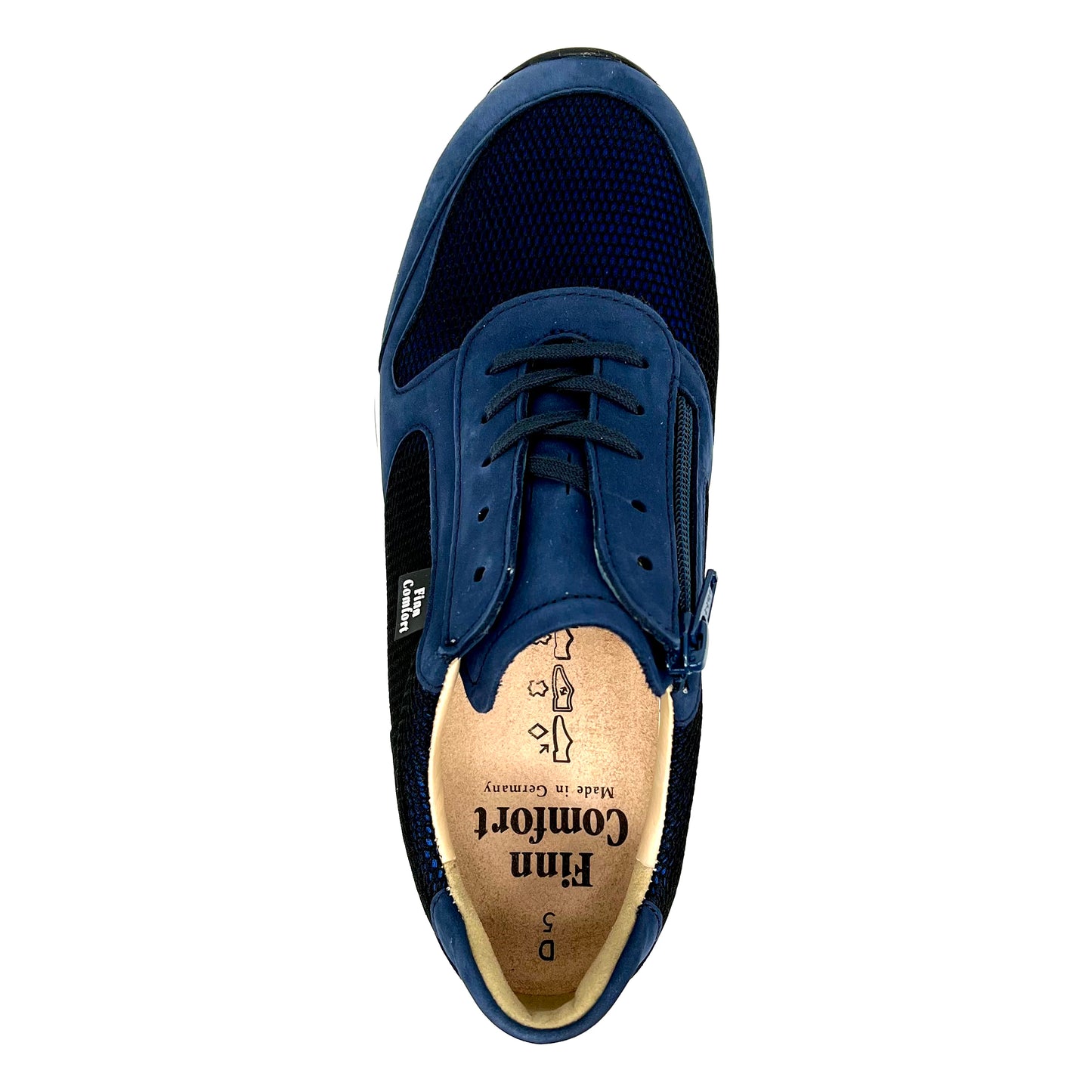 Damen Schnürer Halbschuh Sneakers Blau von Finn Comfort 17702