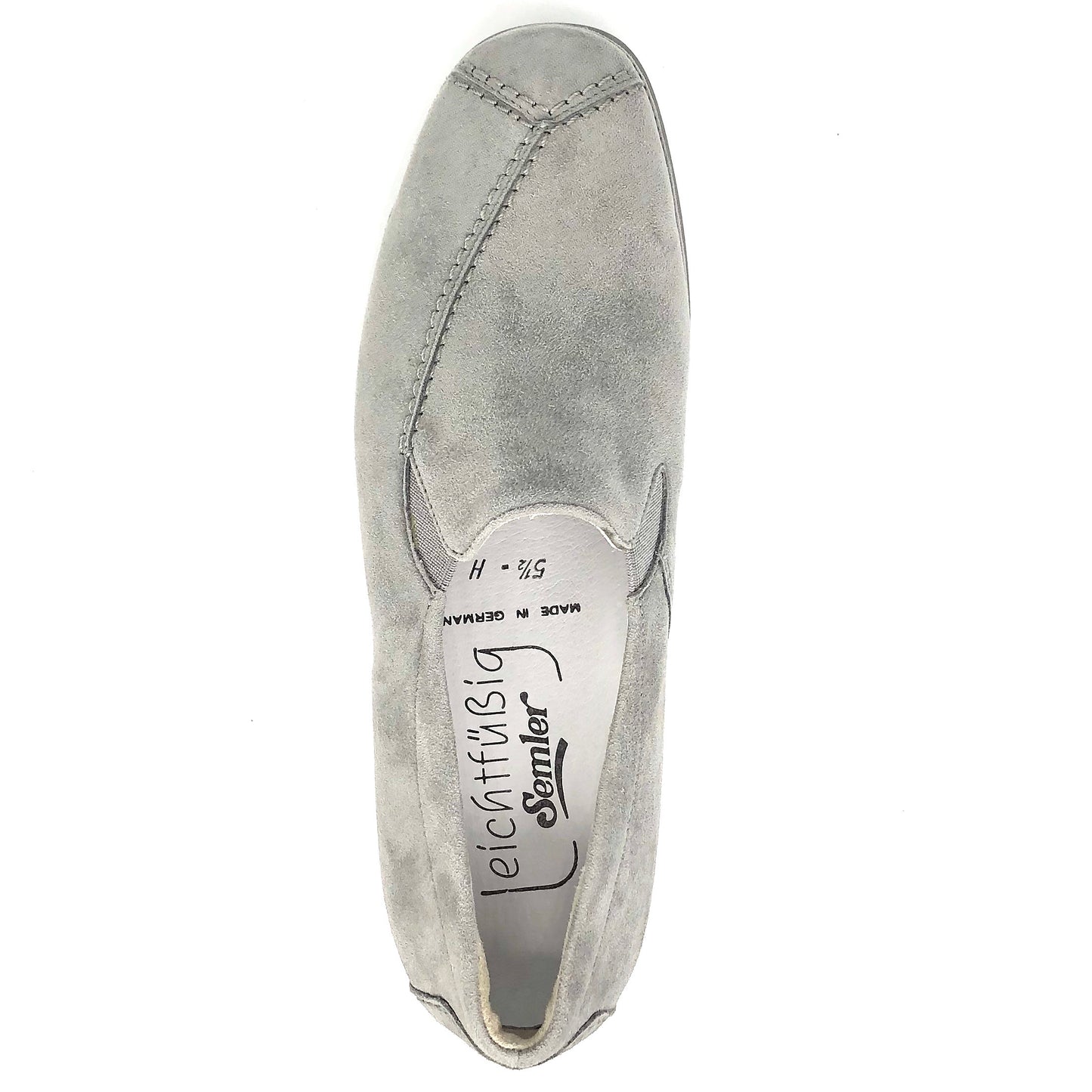 Damen Komfort Slipper Grau von Semler 16336