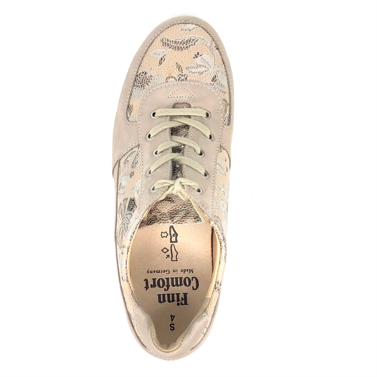 Damen Schnürer Halbschuh Beige Finn Comfort 17399