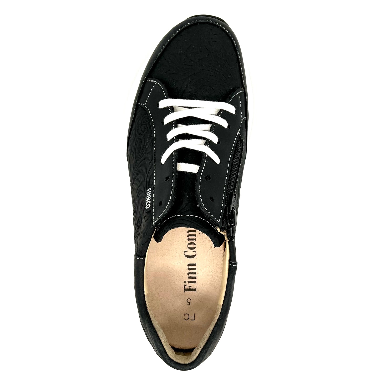 Damen Schnürer Halbschuh Sneakers Schwarz von Finn Comfort 17703