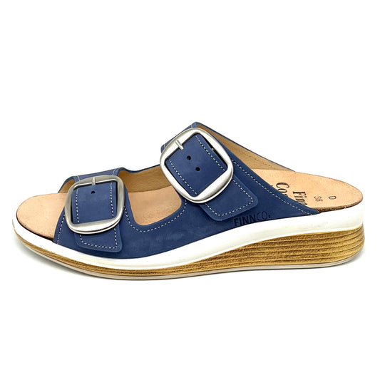 Damen Klett Pantolette Blau von Finn Comfort 17513