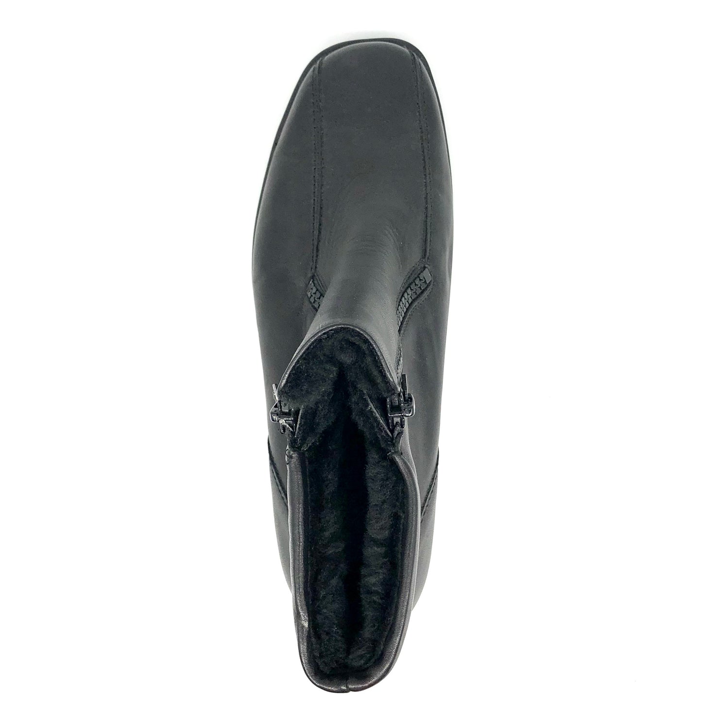 Damen Reissverschluss Stiefel Warmfutter Schwarz Semler 11723