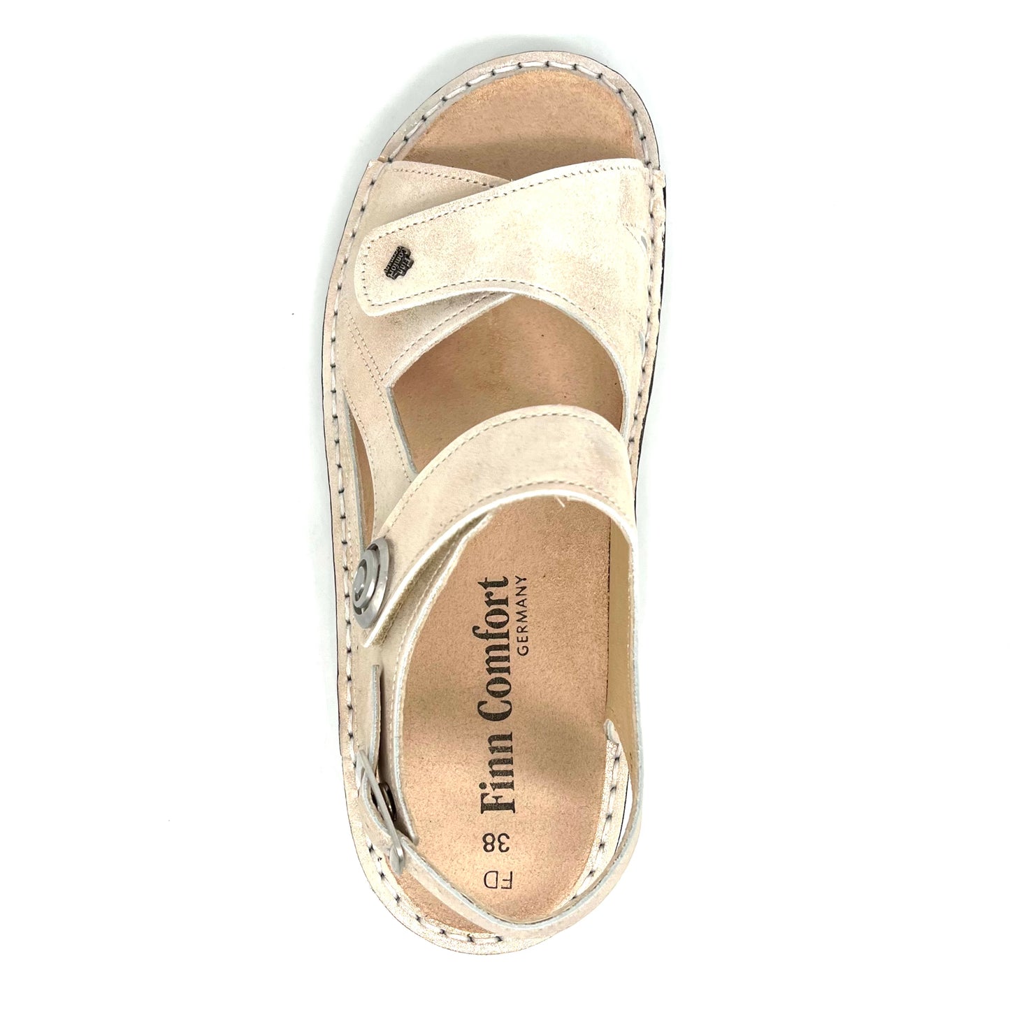 Damen Klett Sandalette Beige Metallic von Finn Comfort 17818