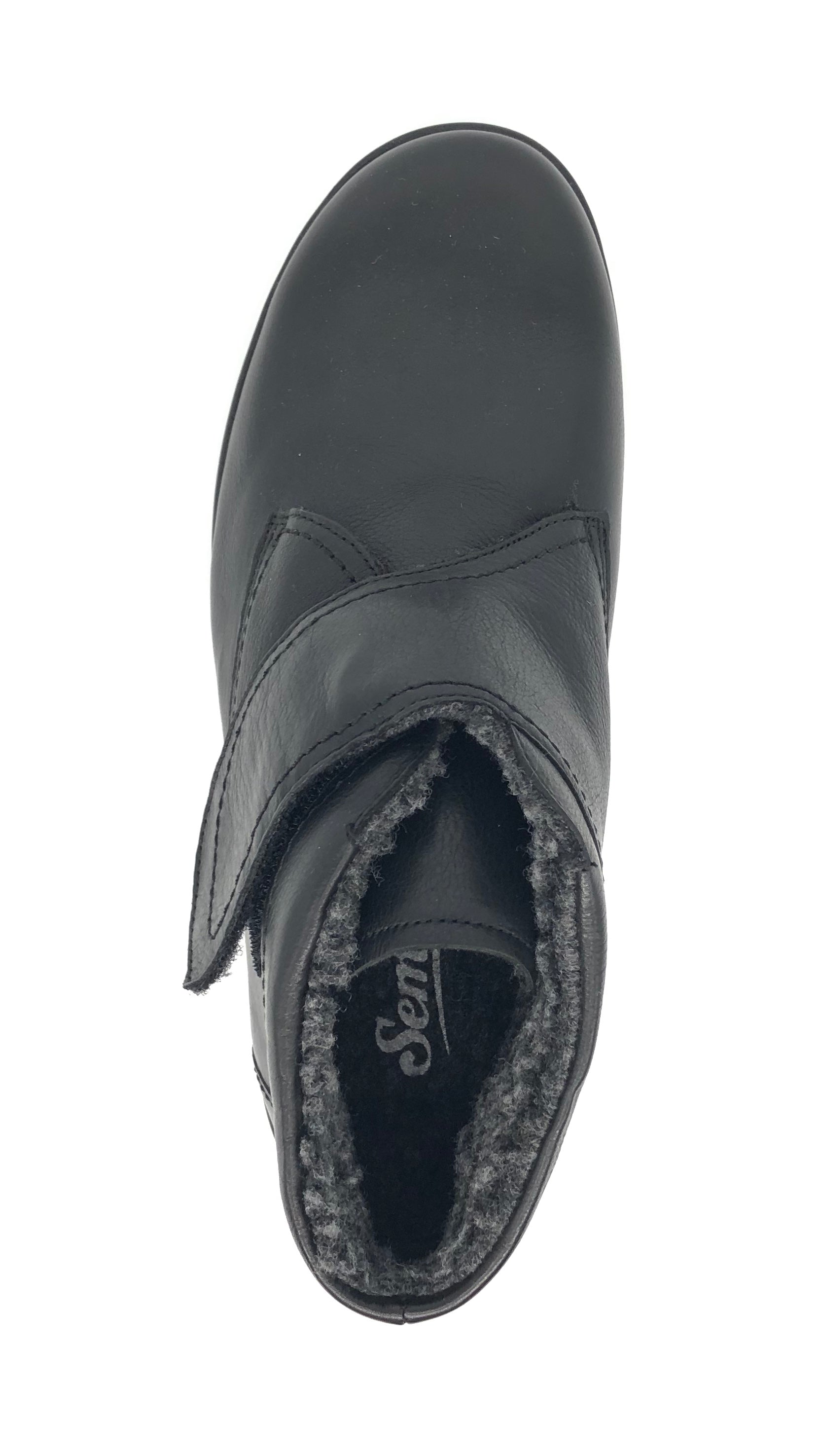 Stiefel Mit Klettverschluss Damen Klett Stiefel Warmfutter Schwarz