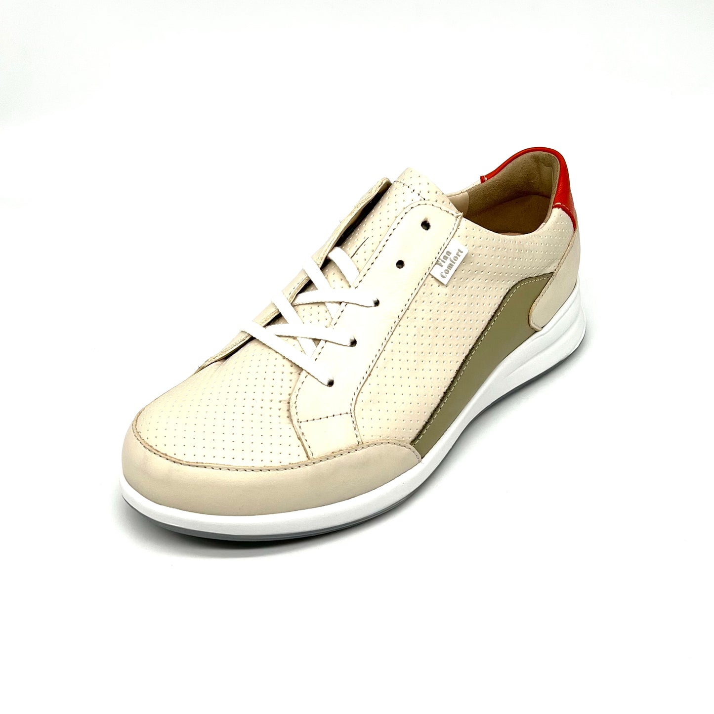 Damen Komfort Schnürer Sneakers Beige Combi von Finn Comfort 17496