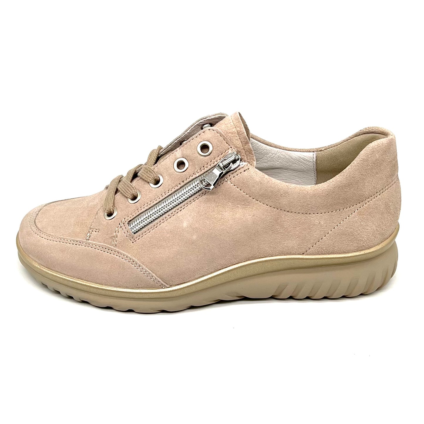 Damen Komfort Schnürer Beige von Semler 17534