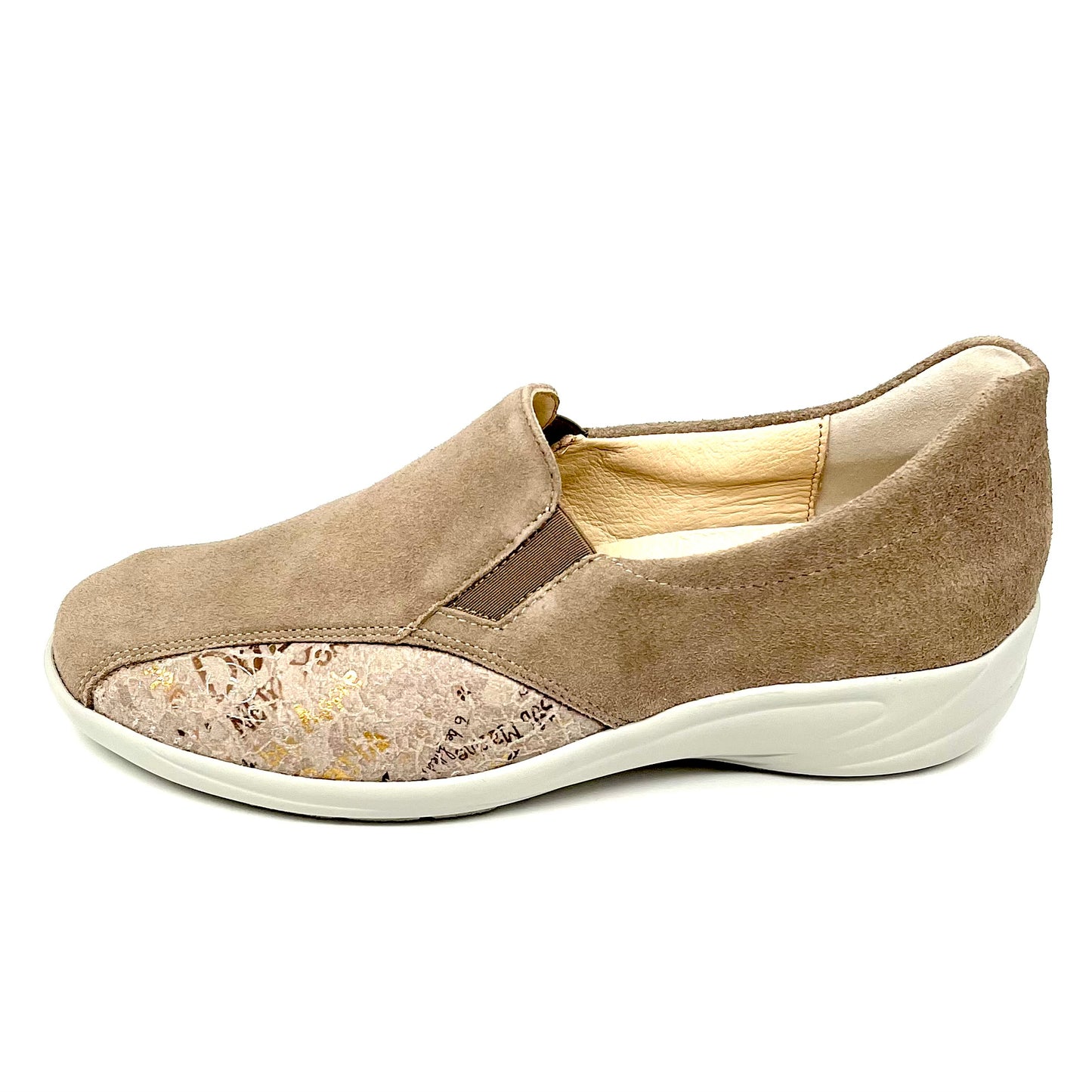 Damen Komfort Slipper Beige von Semler 17537