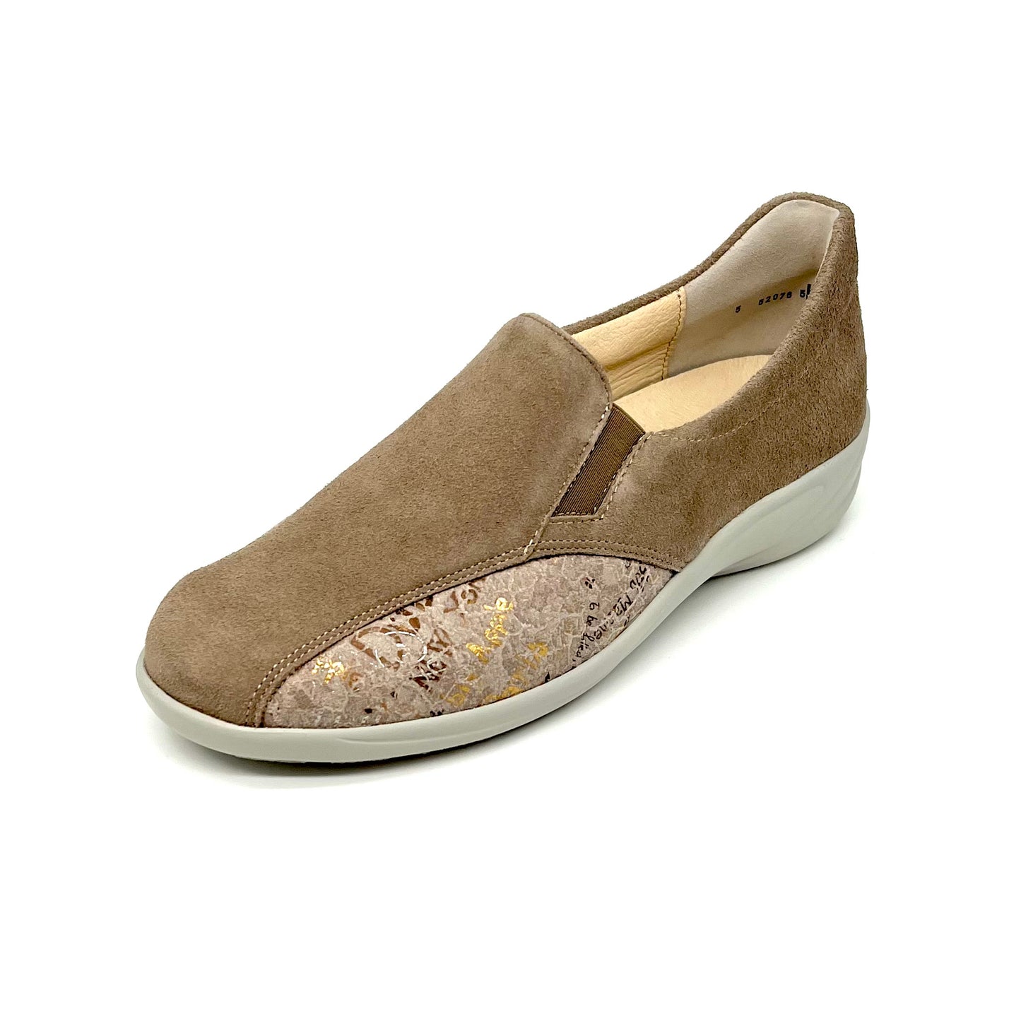 Damen Komfort Slipper Beige von Semler 17537