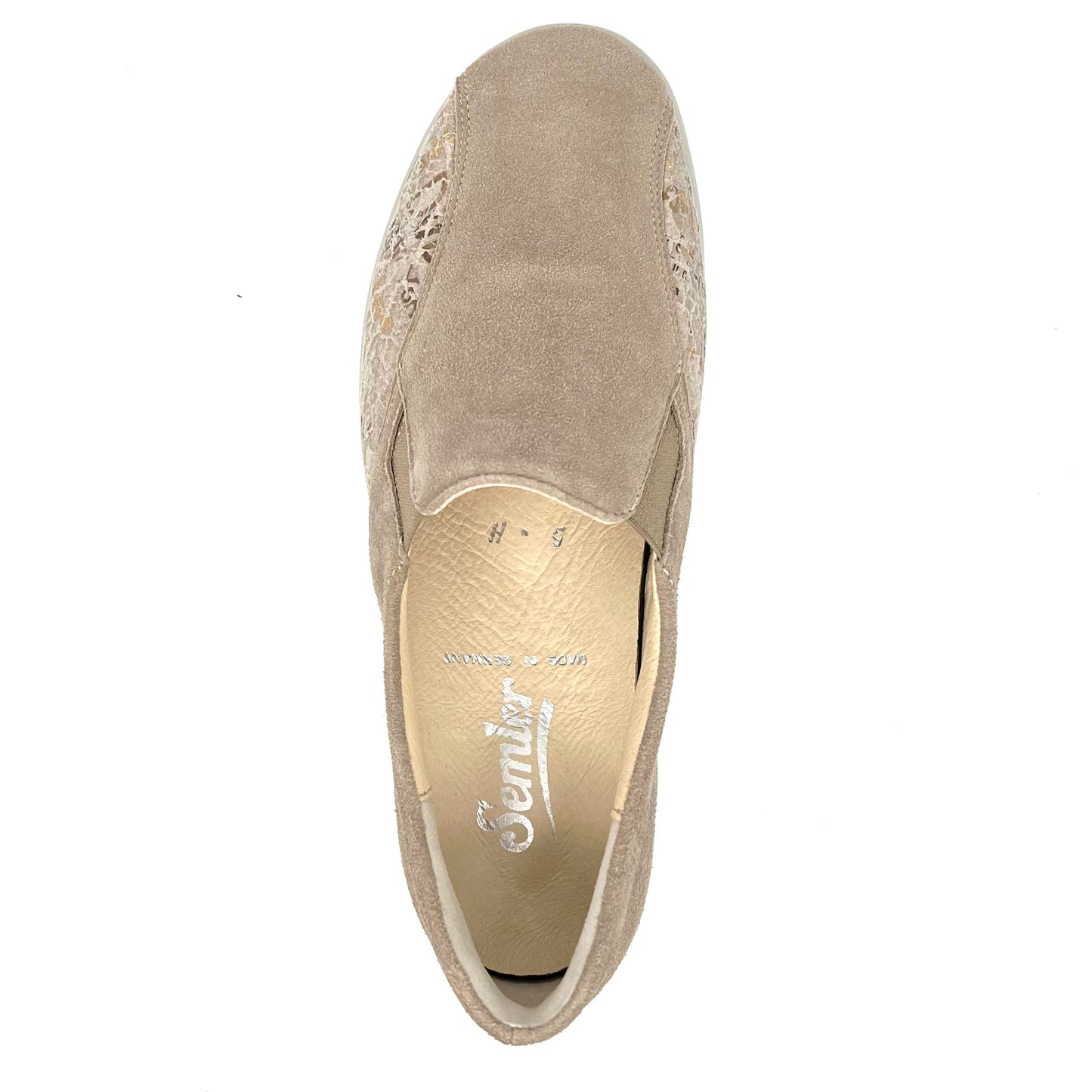 Damen Komfort Slipper Beige von Semler 17537